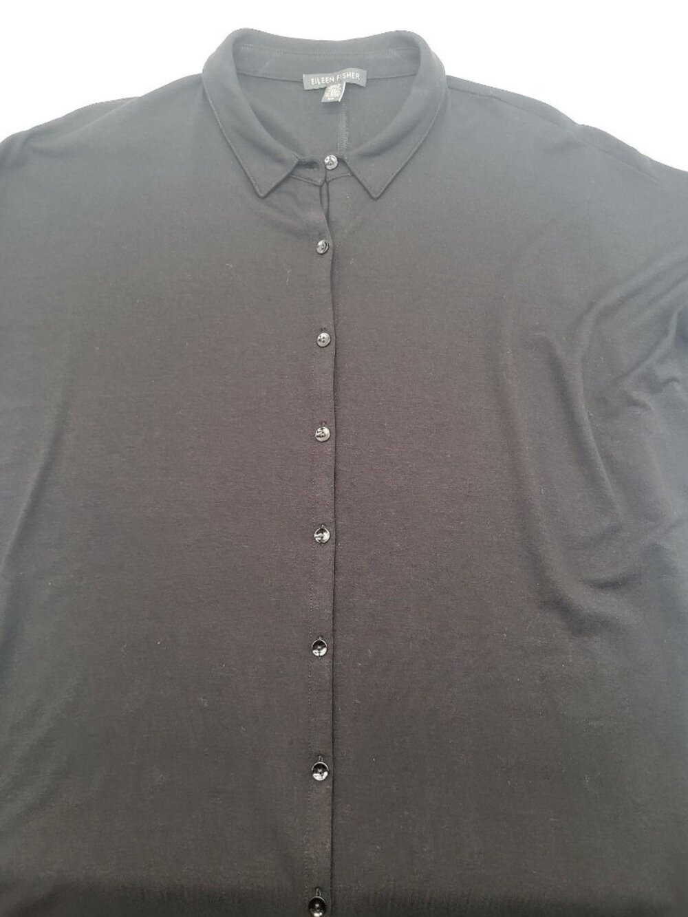 Eileen Fisher Women's S Shirt Dress Tunic Collar Button Up Lagenlook Minimalist - Picture 9 of 9